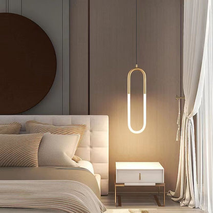 Nordic Minimalism U-shaped Bedroom Bedside Chandelier