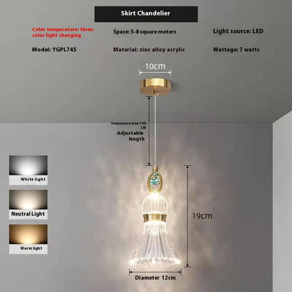 Bedroom Bedside Lamp Minimalist Small Droplight