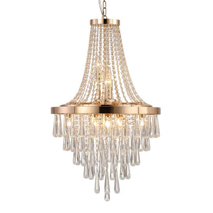 Golden Crystal Chandelier, Large Modern Luxury Chandelier For Living Room, Dining Room, Bedroom, Hallway - Bulb Not Included Unavailable Platforms- Temu