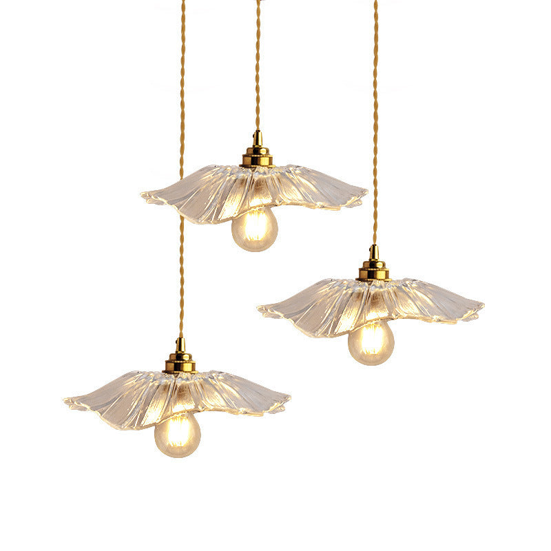 Japanese Glass Dining Room Bedside Chandelier Corridor Light Ceiling Lamp