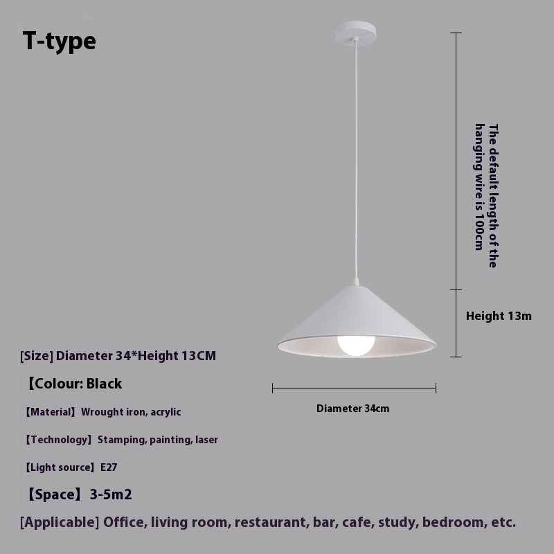 Modern Black Metal Pendant Lamp