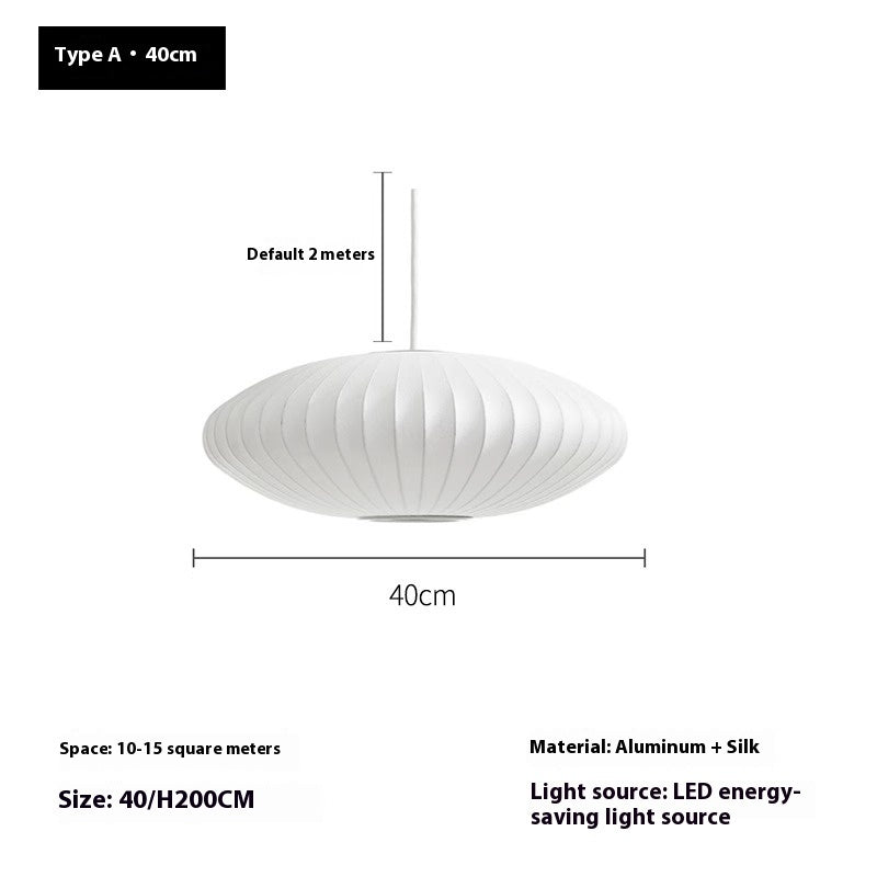 Nordic Silk-like Hanging Restaurant Silent Cage Flat Bedroom Lamps