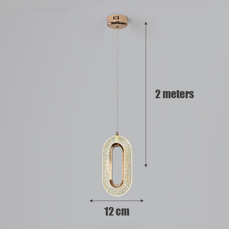 Zinc Alloy Acrylic LED Pendant Light - Minimalist