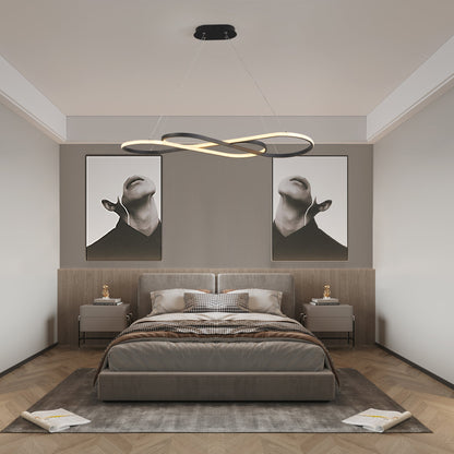Modern LED Pendant Light, Infinity Design Hanging Ceiling Fixture,