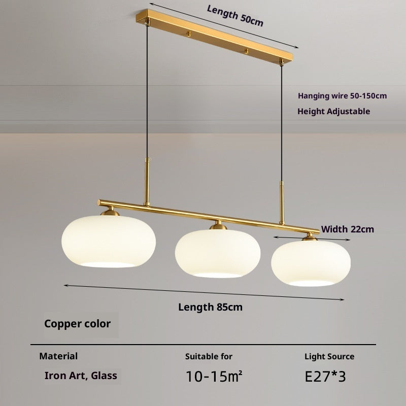 Cream Persimmon 3-Head Modern Ceiling Chandelier