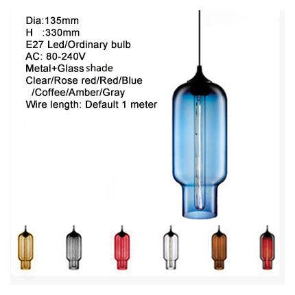 Simple Modern Color Restaurant Bar Glass Chandelier