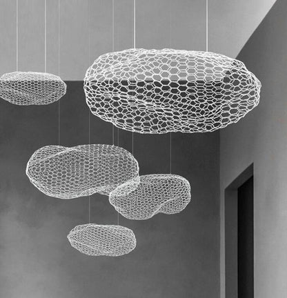 Mesh Woven Sky Star Iron Net Cloud Chandelier