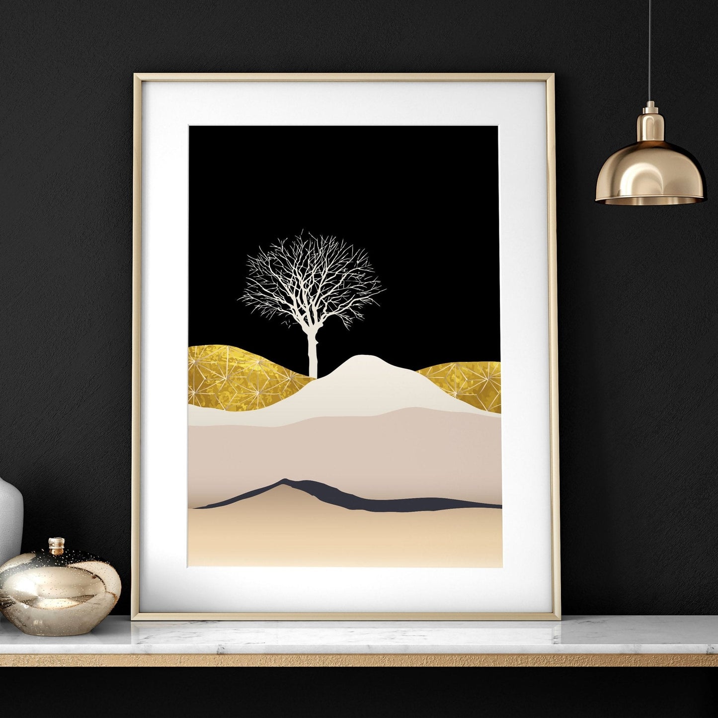 Wall art Scandinavian for office | set of 3 framed wall art