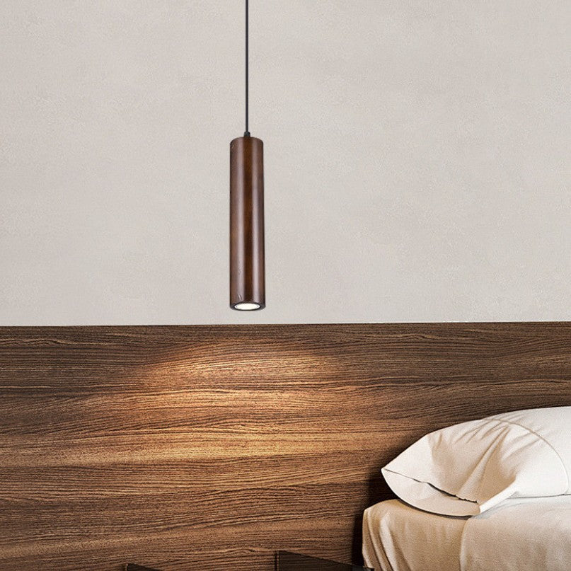 Long Chandelier Modern Minimalist Solid Wood