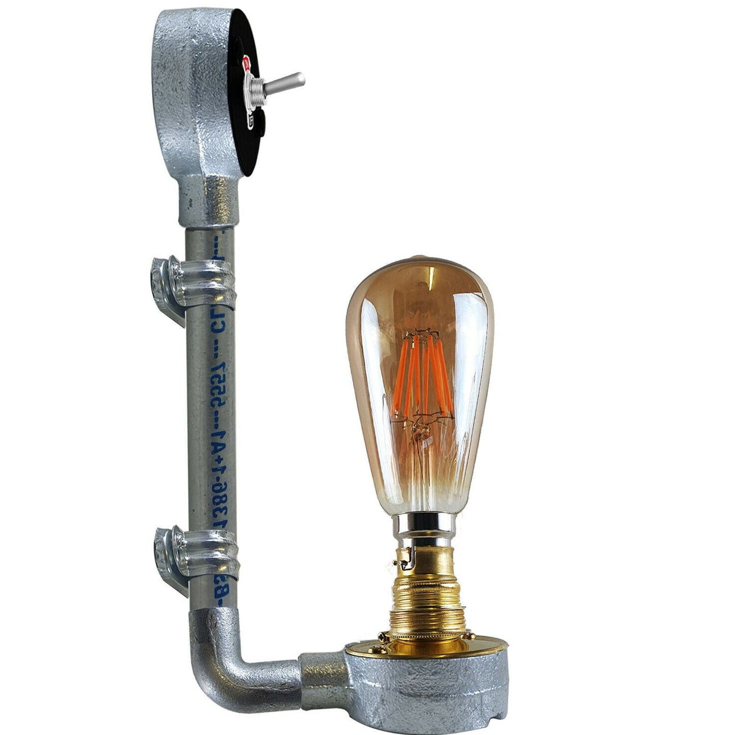 Modern Industrial Vintage Retro Galvanized conduit Wall Light B22 Lamp