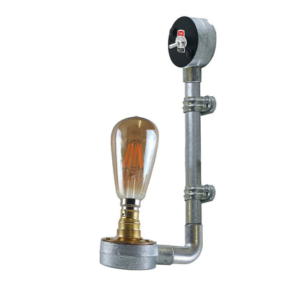 Modern Industrial Vintage Retro Galvanized conduit Wall Light B22 Lamp
