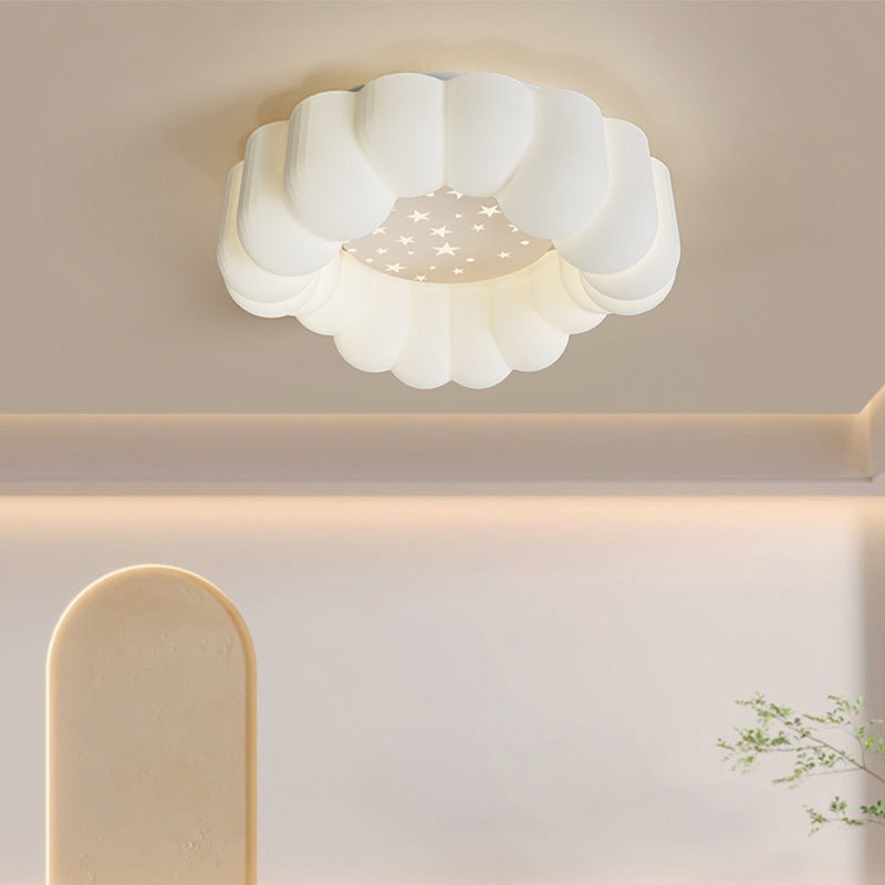 Cream Style Living Room Ceiling Lamp Master Bedroom Pumpkin Cloud Lamp