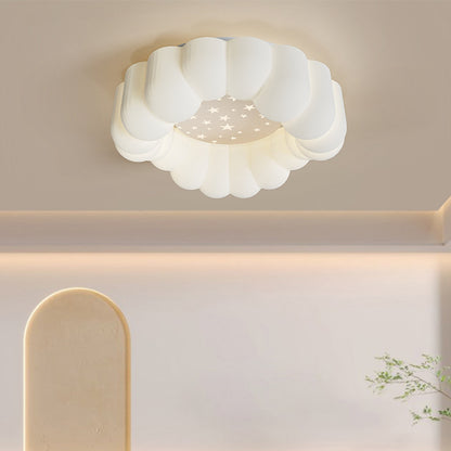Cream Style Living Room Ceiling Lamp Master Bedroom Pumpkin Cloud Lamp