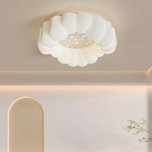 Cream Style Living Room Ceiling Lamp Master Bedroom Pumpkin Cloud Lamp