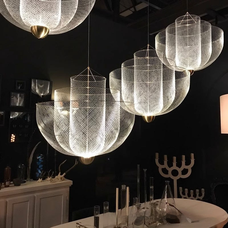 Nordic Mesh Shadow Crystal Pendant Light