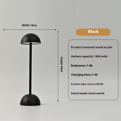 High Foot Metal Mushroom Table Lamp Bar Bedside Ambience Light