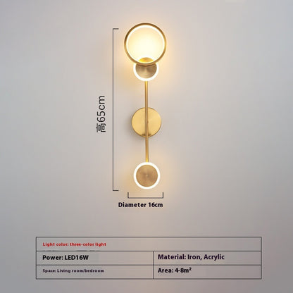 Creative Bedroom Bedside Lamp Modern Minimalist Wall Lamp