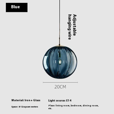 Simple Water-wave Glass Ball Creative Chandelier