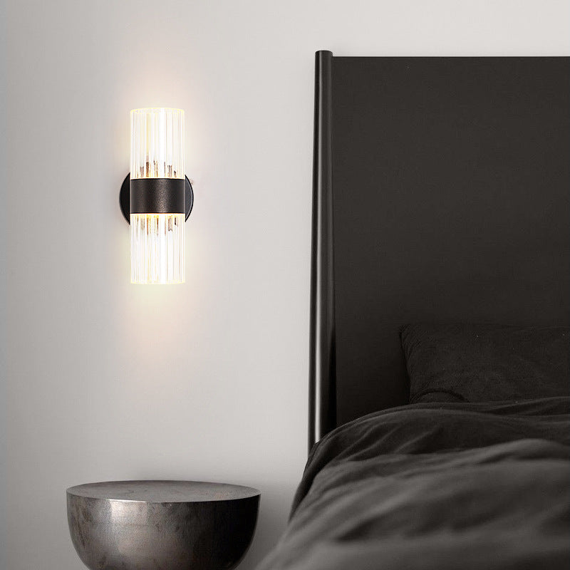 Modern Iron & Acrylic LED Bedside Wall Lamp