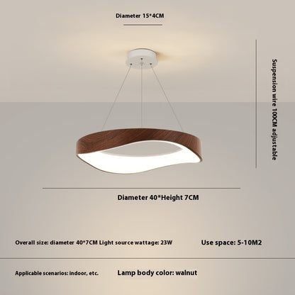 Nordic Creative Wood Grain Restaurant Bar Chandelier