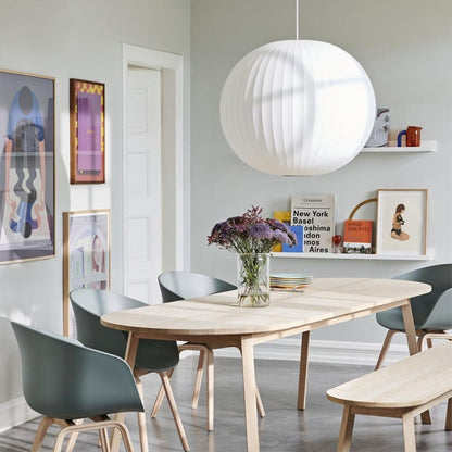 Simple Fabric Lantern Ball Chandelier Bedroom Dining Room Bar Counter Tea Room Silk Lamp