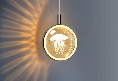 Lámpara Colgante Nórdica Medusa de Cristal