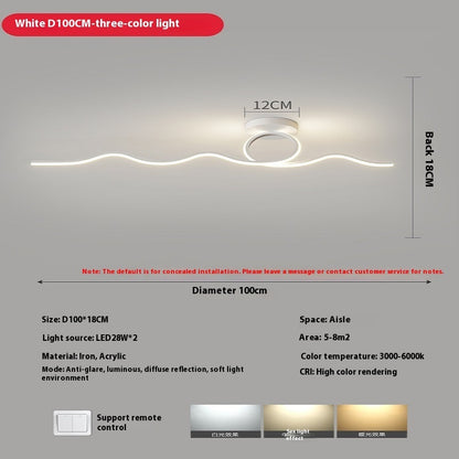 Aisle Corridor Simple Modern Entrance Foyer Hallway Balcony Cloakroom Ceiling Strip Ceiling Lamp