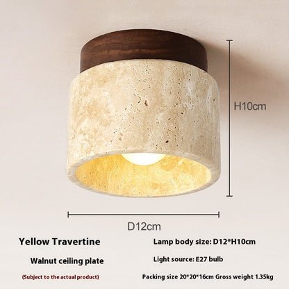Silent Wind Aisle Balcony Yellow Hole Black Cave Stone Ceiling Light