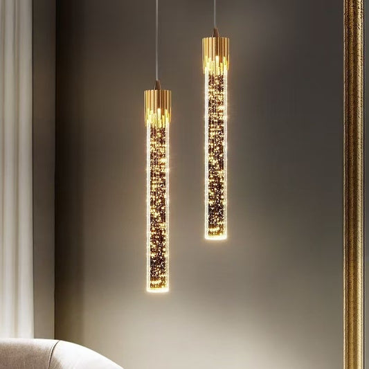 Crystal Round Ring Pendant Light Modern Bedside
