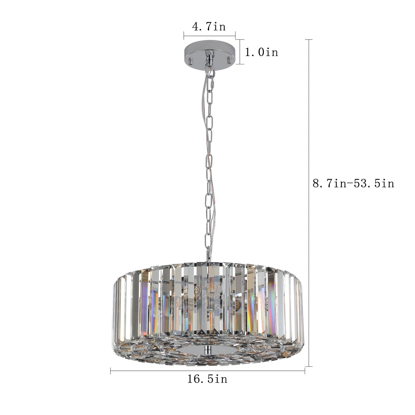 Modern Crystal Chandelier for Living-Room Round Cristal Lamp Luxury