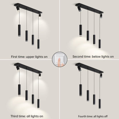 Angelina 6 - Light Matte Black Kitchen Island Pendant No Bulb