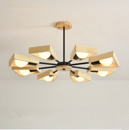 Nordic Creative Solid Wood Art Chandelier