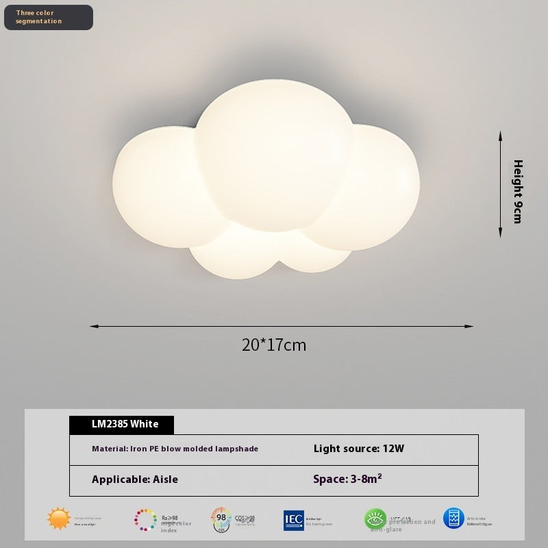 Full Spectrum Three-color Living Room Aisle Light Stylish And Personalized Cute Cloud Water Drop Shape Lamps
