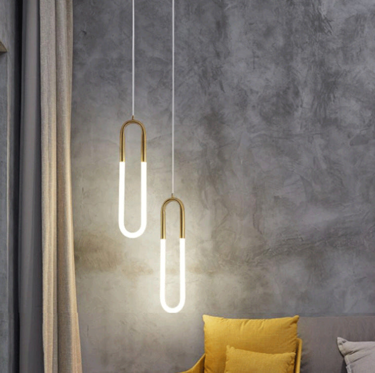 Nordic Minimalist Postmodern Halo Oval Small Chandelier