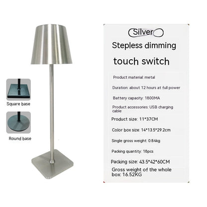Simple Table Lamp Bedroom Touch Three-color Night Light Charging