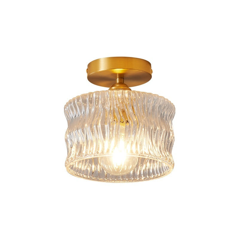 Brass Glass Ceiling Lamp Corridor Ceiling Lamp