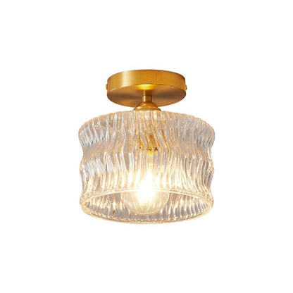 Brass Glass Ceiling Lamp Corridor Ceiling Lamp
