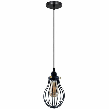Black Cage Pendant Light Kitchen E27 ~3398