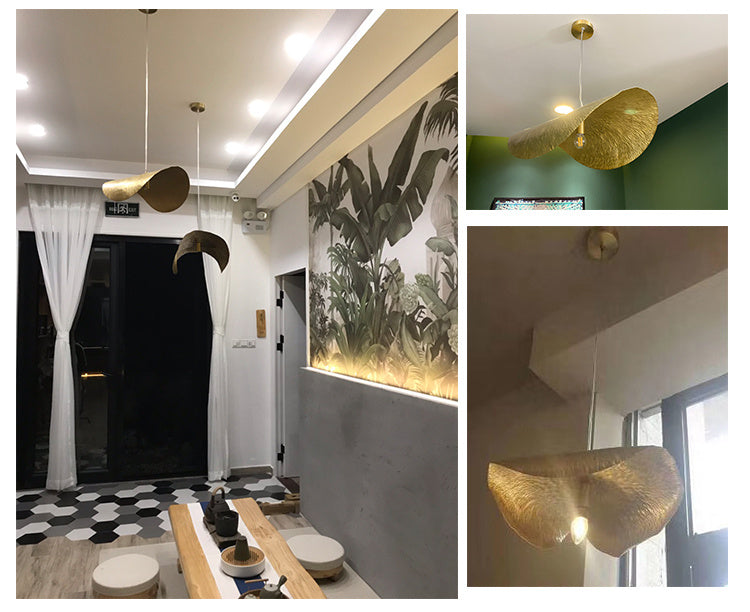 Retro Designer Lotus Leaf Chandelier