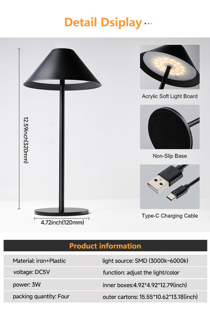 Bar Table Lamp Led Charging Atmosphere Creative Restaurant Decoration Touch Personality