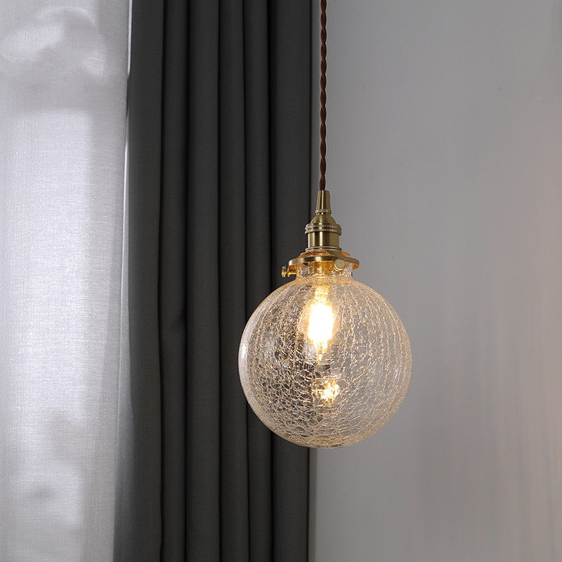 Japanese Round Retro Copper Pendant Light