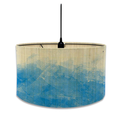 European Watercolor Gradient Printing Abstract Bamboo Lampshade Home Decoration E27 Screw Mouth
