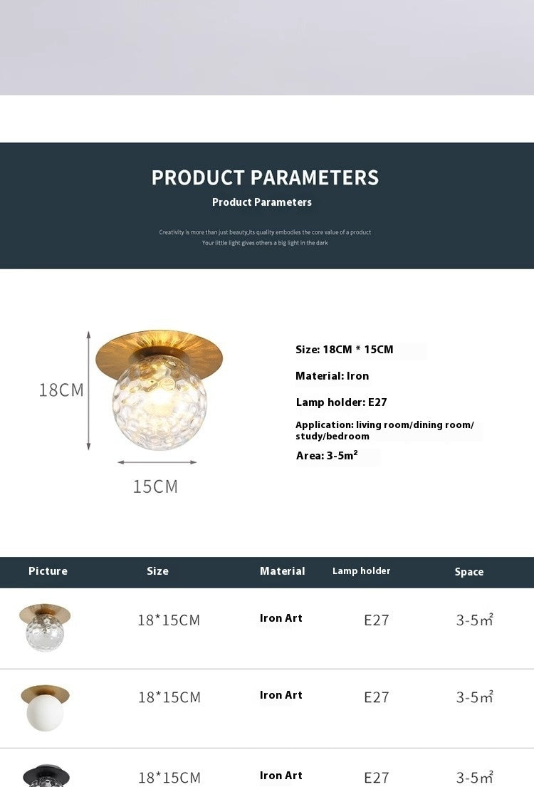 Nordic Personalized Glass Ball Wall Lamps Modern Living Room Bedroom Bed