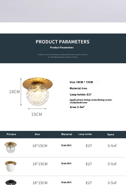 Nordic Personalized Glass Ball Wall Lamps Modern Living Room Bedroom Bed