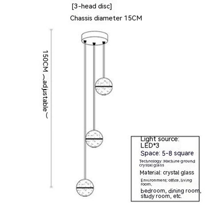 Meteor Shower Crystal Bubble Chandelier Villa Stair