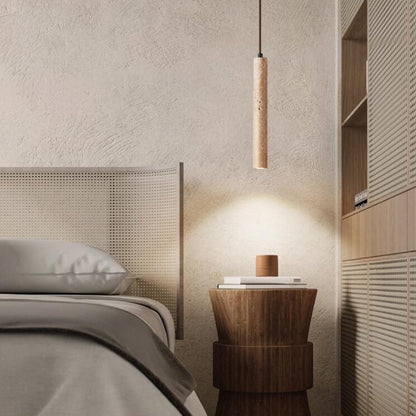 Bedside Chandelier Yellow Cave Stone Minimalist Long-line Wall Light Bulb