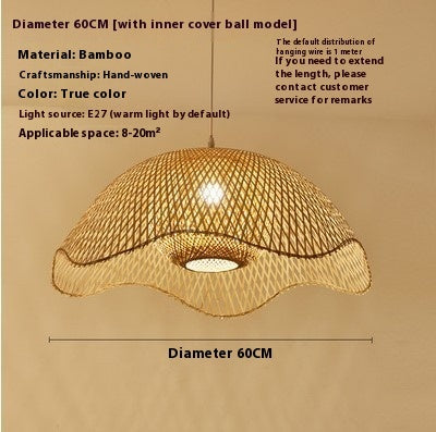 New Chinese Style Bamboo Chandelier Creative B & B Tea Room