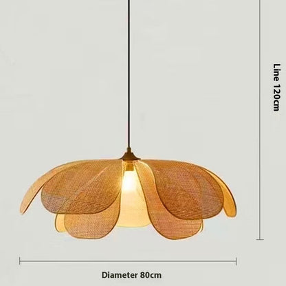 Creative Handmade Rattan Petal Chandelier