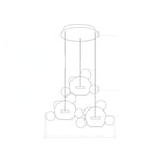 Nordic Glass Bubble Pendant Chandelier LED