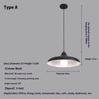 Modern Black Metal Pendant Lamp